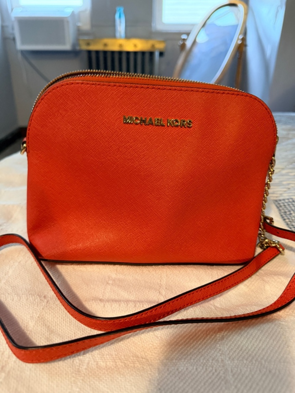 Michael Kors Coral Saffiano Leather Crossbody Bag